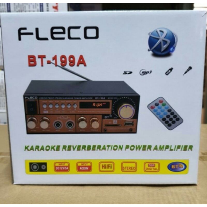 Cod Power Amplifier Fleco F-199A/Amplie Wirelles.Bluethoot AC.DC. Radio