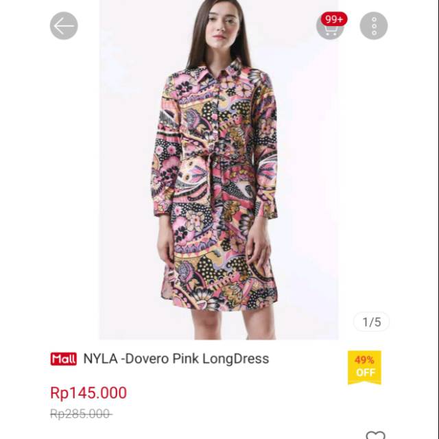 N.y.L.a Dovero Long Pink Dress NEW