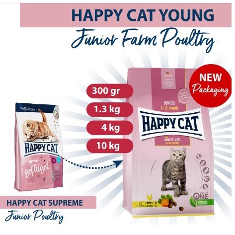 Happy Cat Junior Poultry 10kg - Happy Cat Junior 10kg /Makanan Kucing