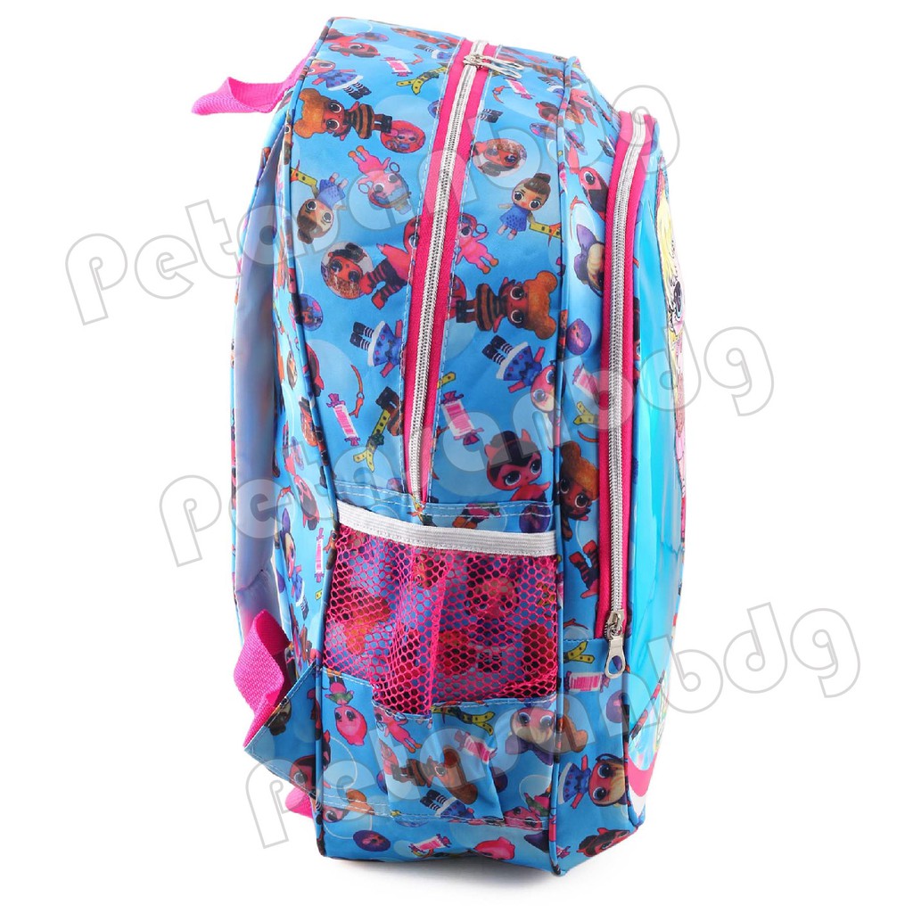 PTS - Ransel Sekolah Anak Perempuan Karakter LOL SURPRISE - Ransel Hologram LED - DAYLIGHT - FREE BOTOL