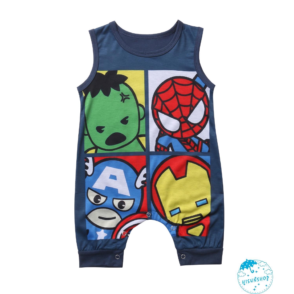 Sun Romper Katun Bayi Laki Laki Perempuan Lucu Tanpa Lengan Sun Romper Katun Bayi Laki Laki Perempuan Lucu Tanpa Lengan