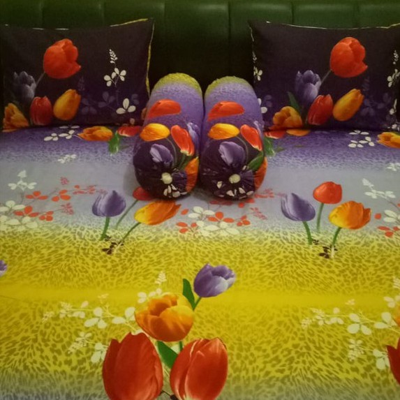 SEPRAI  DYA NOER MOTIF BUNGA TULIP UNGU