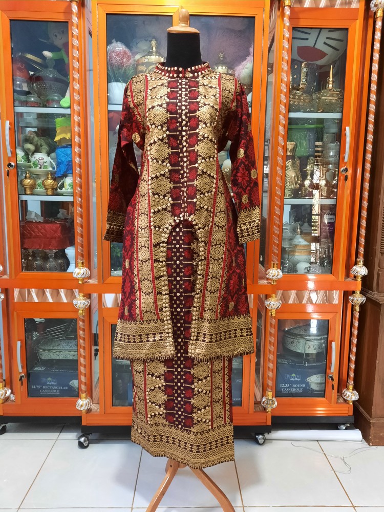 Setelan Batik Songket Palembang Mewah & Elegant Couple Keluarga