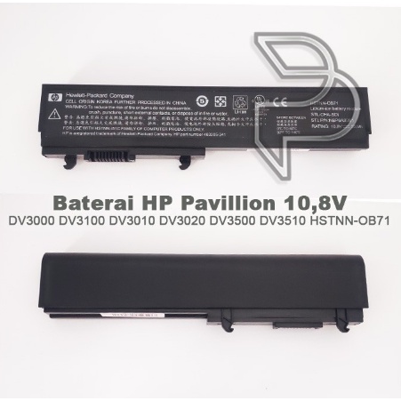 Baterai HP Pavilion DV3000 DV3100 DV3500 Series HSTNN-OB71