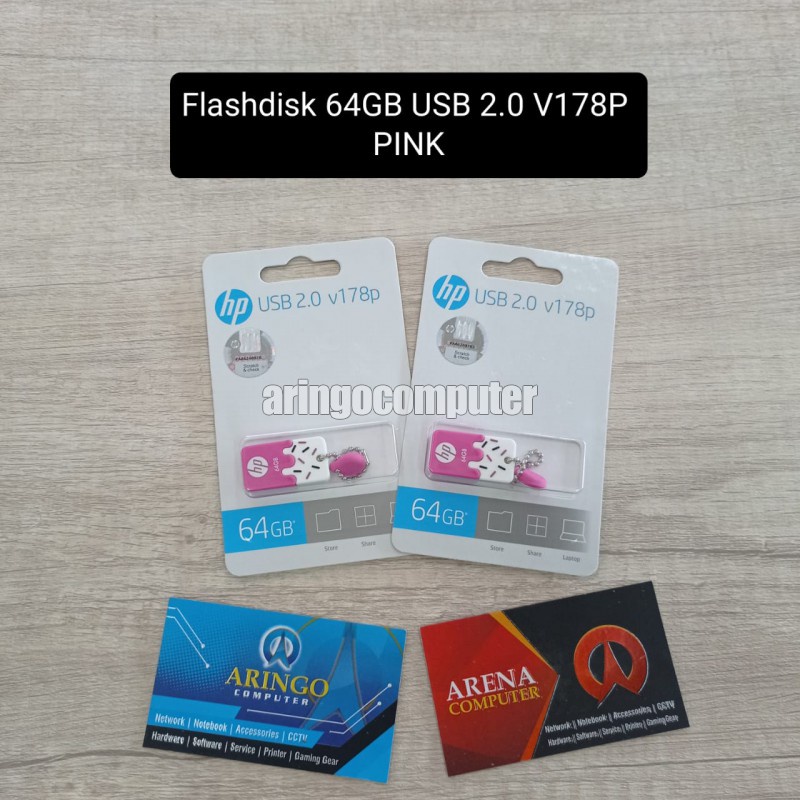 Flashdisk HP 64GB USB 2.0 V178P PINK