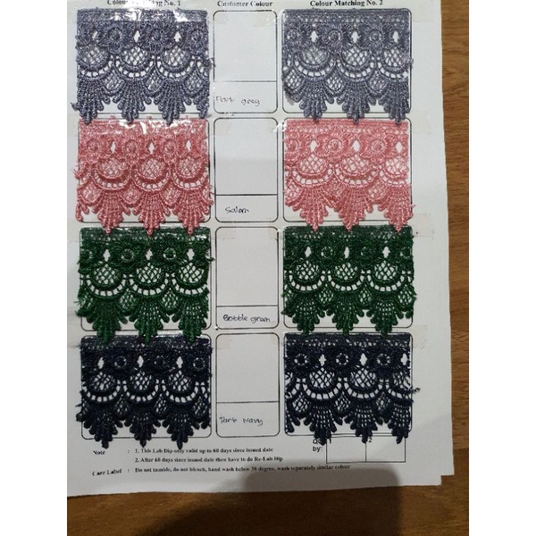 Renda Giper / Renda Gyper lebar 6 cm / Renda Giper Navy / Renda Giper Marun / Renda Giper Warna