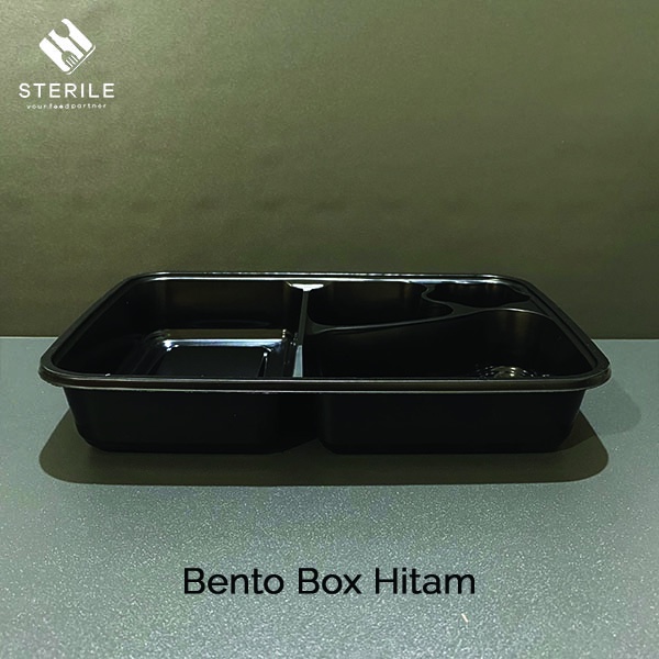 isi 50 pcs box bento / mika bento / tray bento / kotak bento 4 sekat / + tutup