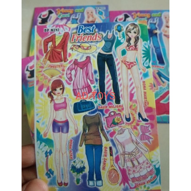 MAINAN BP(BONGKARPASANG)ORANGORANGAN BARBIE/MAINAN BAJUBAJUAN UKURAN MINI MURAH MAINAN TRADITIONAL