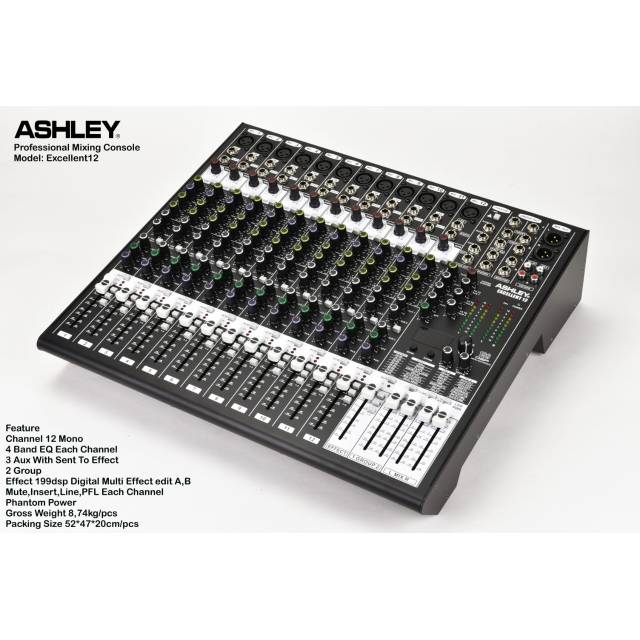 Mixer Audio 12 Channel ASHLEY Excellent 12 Original TERBAIK