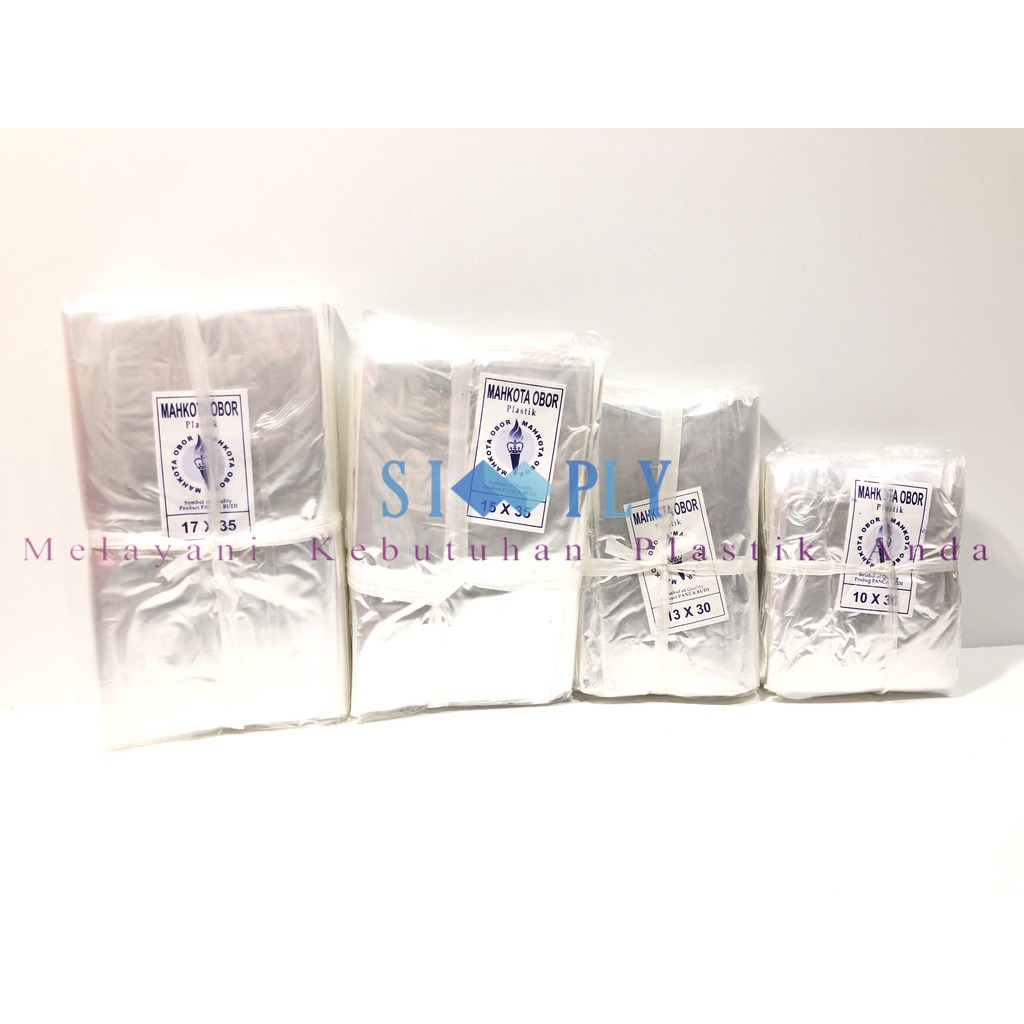 PLASTIK KEMAS SAYUR HIJAU, TAHU BASAH / PP TAHU MAHKOTA OBOR UK 17X35