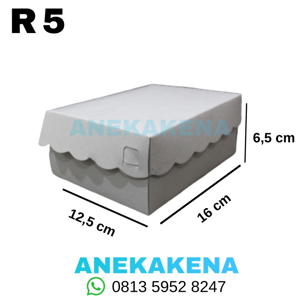 

DUS KUE R5 UK 16X12.5X6.5 CM / DUS R5 POLOS BOX KUE KOTAK NASI