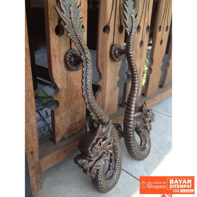 pull handle / handle tarikan pintu antik motif naga 08 Termurah