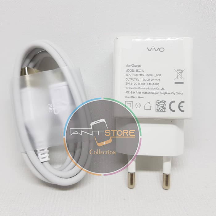 Charger Vivo V7 / V9 / V5 plus Original 100% 9V 2A Fast Charging Ori