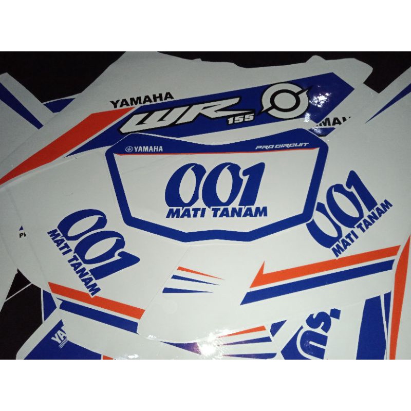 DECAL WR 150/155 FULL BODY PUTIH BIRU