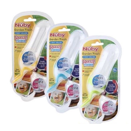 Nuby Kids Garden Fresh Silicone Squeeze Feeder Cover - Sendok Makan Anak - BPA FREE