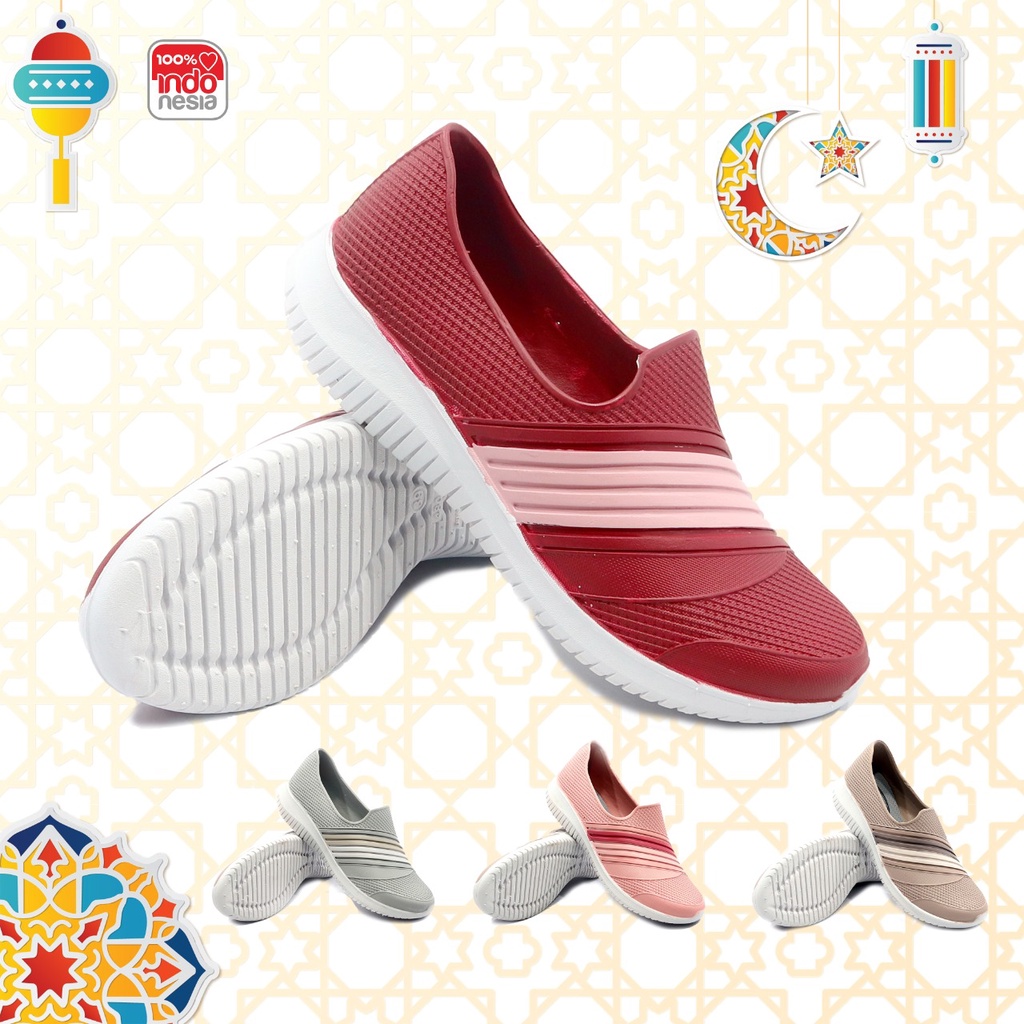 SEPATU KARET SLIP ON ATT SWL 480 37-40 - SEPATU SLIP ON KARET WANITA - SEPATU ATT