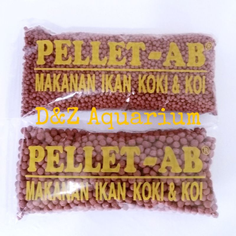 PELET PAKAN PELET-AB BESAR IKAN KOKI KOI WARNA HIJAU MERAH UKURAN 5 MM