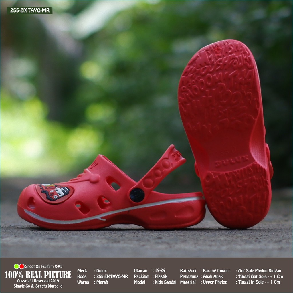 SANDAL DULUX SLOP BAIM ANAK KARAKTER TAYO DULUX 255E SIZE 19-24