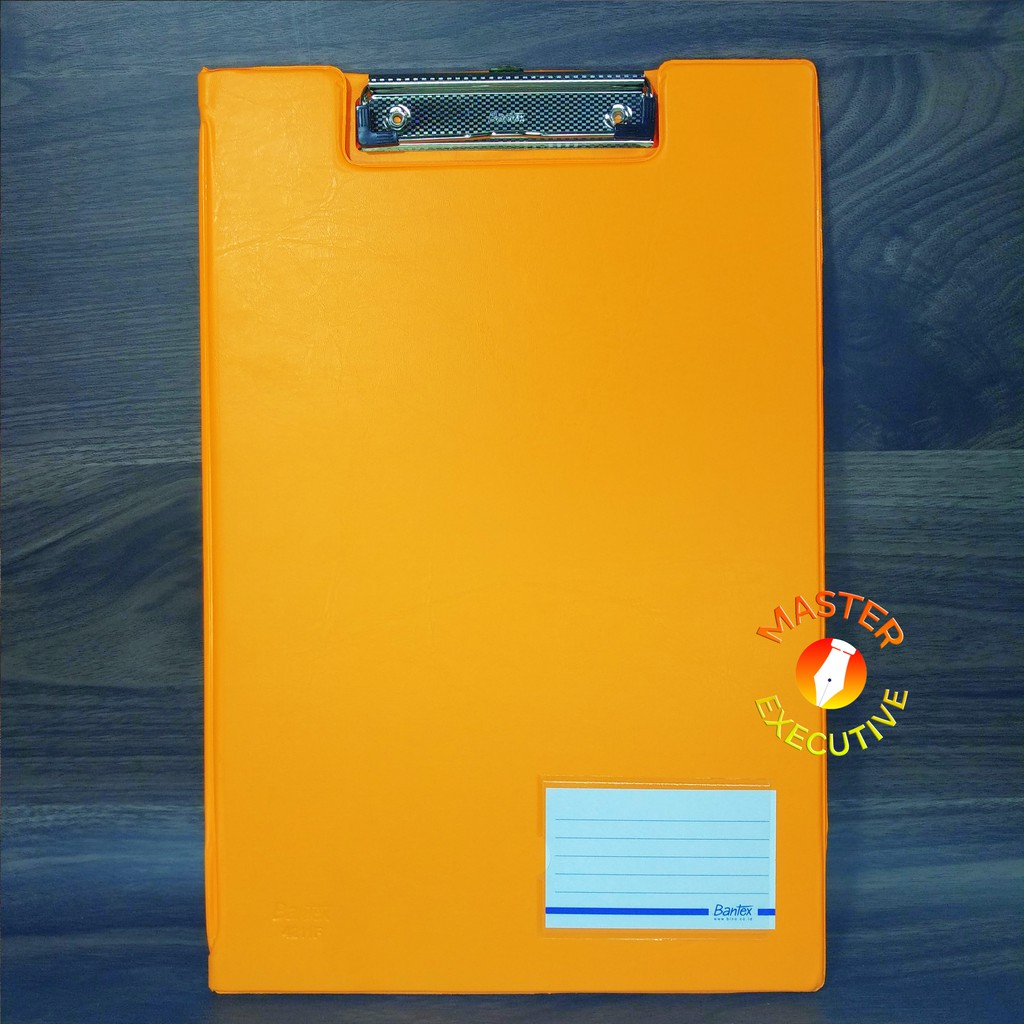 Bantex Clipboard with Cover - Papan Dada Kulit Sintetis Orange 4211 64