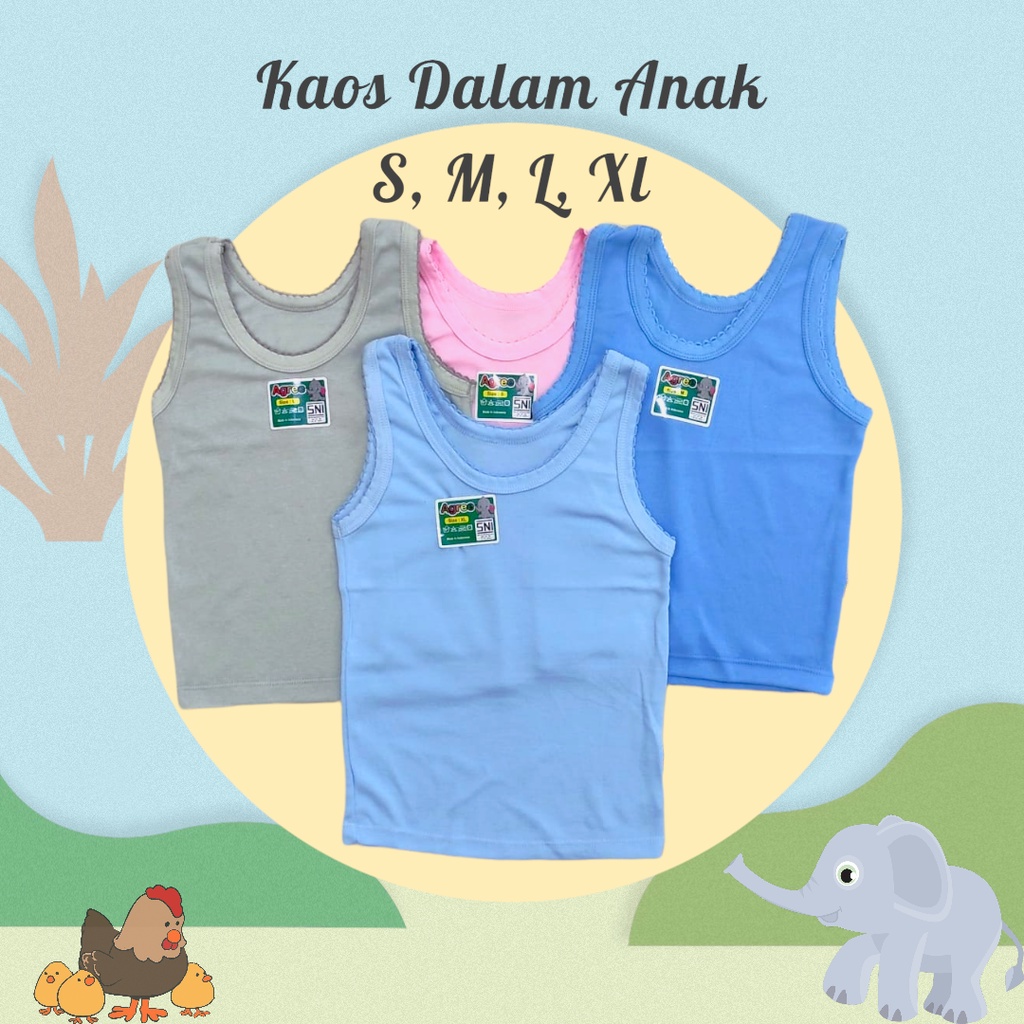 Kaos Dalam Anak Singlet Anak SNI ( S, M, L, XL) Kaos Singlet Anak Bayi Baju Anak Bayi Baju Anak Kutung Kaos Kutung Baju Singlet Tanktop Anak Tanktop Bayi Kaos Dalam Singlet