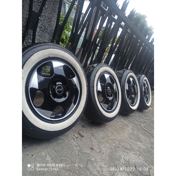 4 Velg R14 PCD 100+Ban 175/65 brio calya sigra agya ayla vios jazz yaris picanto karimun atoz visto sirion wagon clasy charade