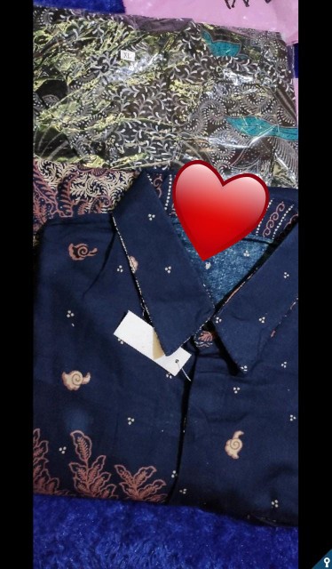 Kemeja Batik Lengan Panjang Slimfit Batik Pria Kemeja Formal Motif Manggar