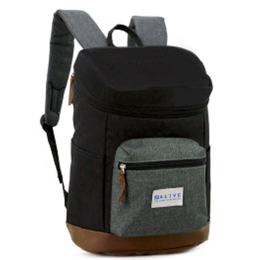 TAS RANSEL PRIA ALIVE THROWER T3931B5 HITAM ABU LAPTOP IMPORT MURAH