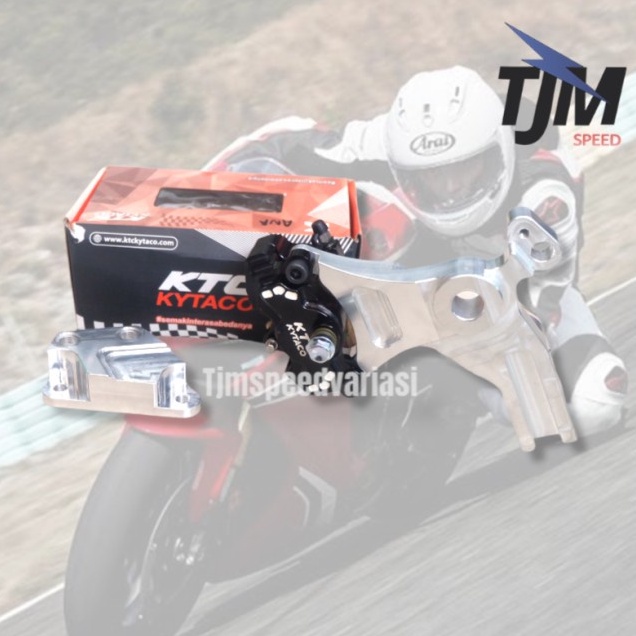 Kaliper KTC Kytaco 2 Piston DT-07 + Breket Kaliper Depan Belakang R25