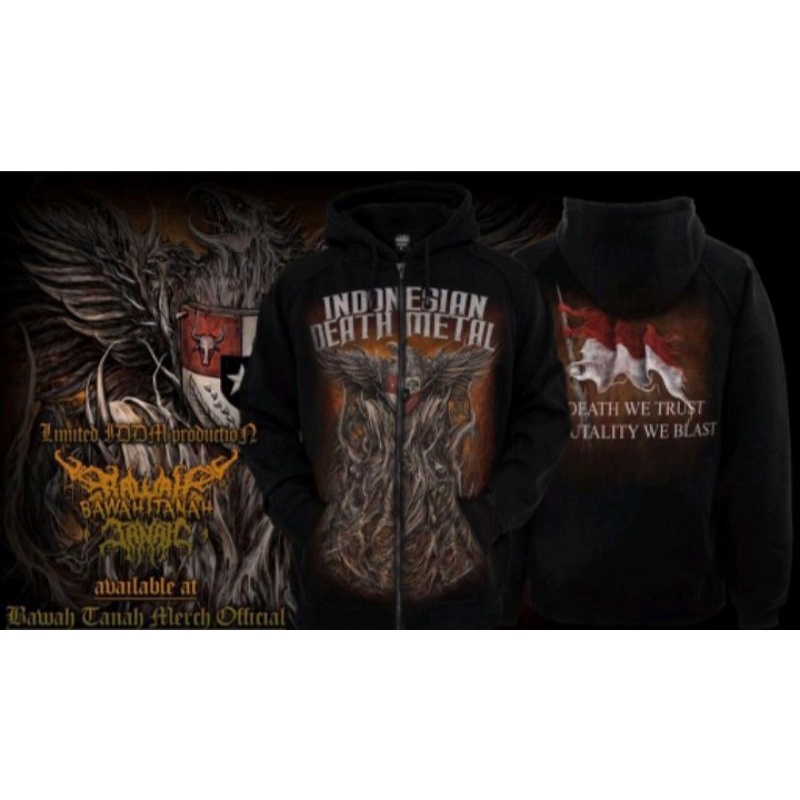 ORIGINAL IDDM Zipper Hoodie sweater GARUDA  Jaket switer hodi viral gaul terkini By Indonesian Death