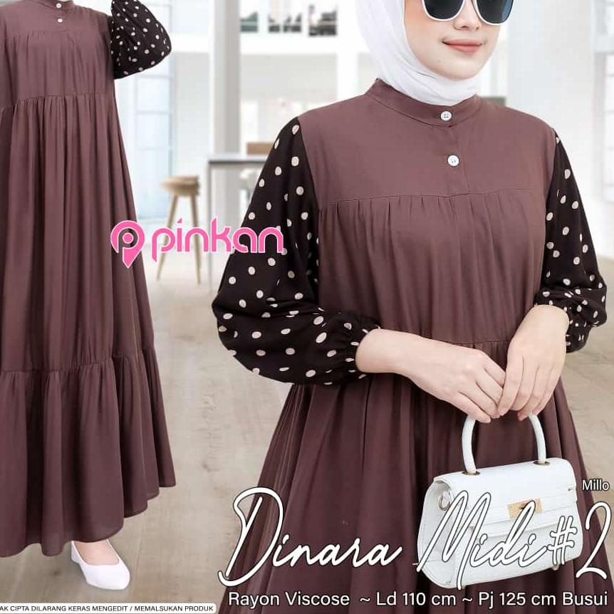 Terjangkau -  PALING DICARI  GAMIS 100 MOTIF // MIDI DRESS // GAMIS WANITA DEWASA // BY PINKAN // ND