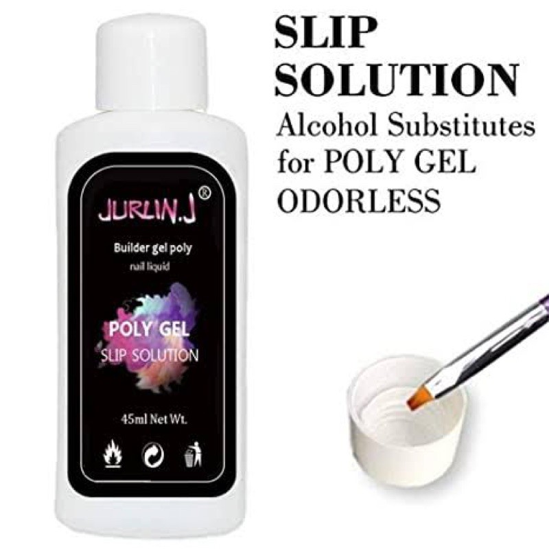 Polygel Slip solution poly gel water anti slip 45ml cairan Polygel nail extension