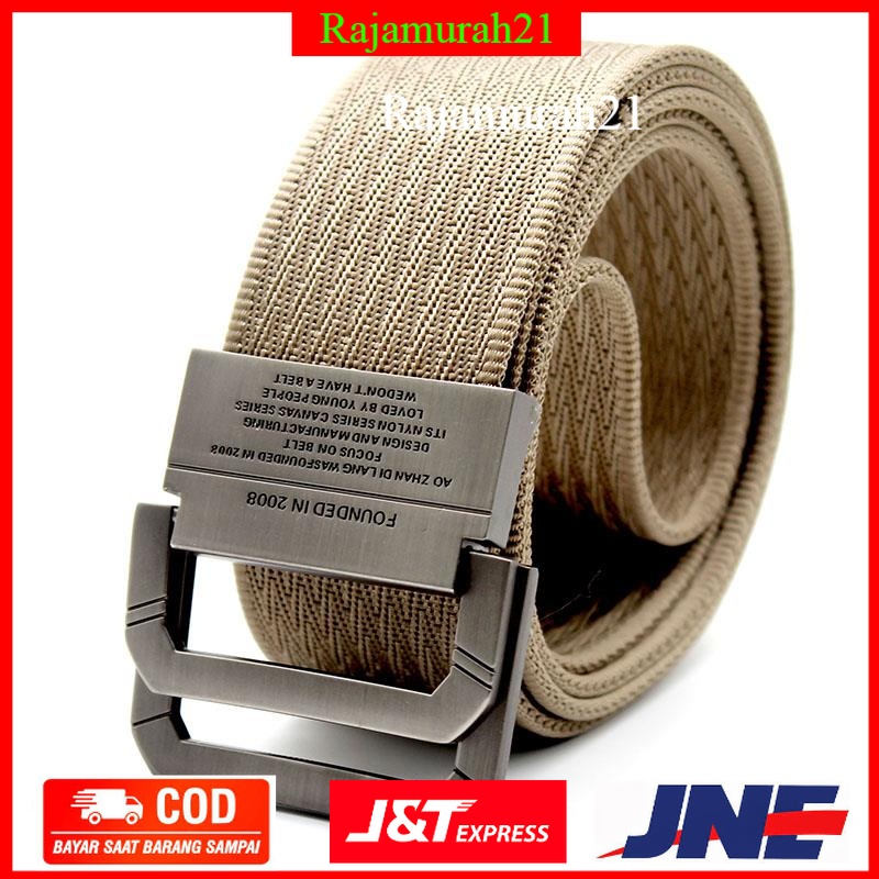 Rhodey Craftman Tali Ikat Pinggang Pria Canvas Buckle Belt - B1030