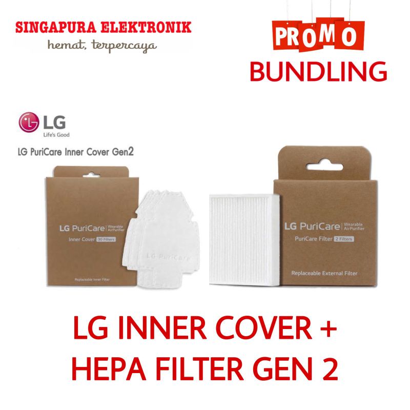 Promo Bundling Inner Cover + Hepa Filter LG Masker Puricare LG Gen 2