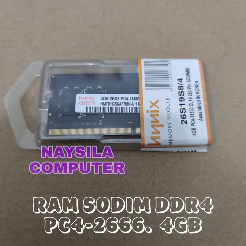 RAM Laptop DDR4 RAM SODIM DDR4 PC4-2666 RAM LAPTOP DDR4 4GB PC4-2666