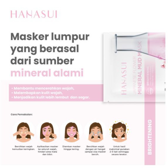 * NCC * Hanasui Masker Wajah Mineral Mud Mask - Netto 7 gr