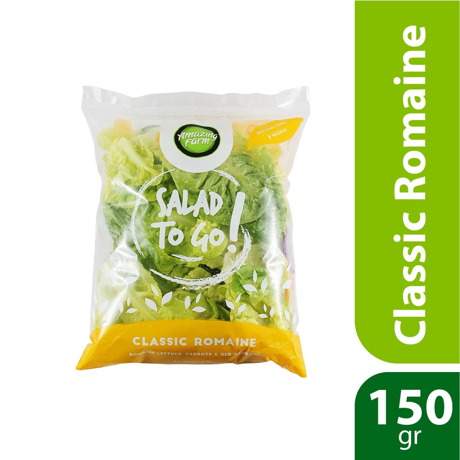 Amazing Farm, Salad To Go Classic Romaine 150gr