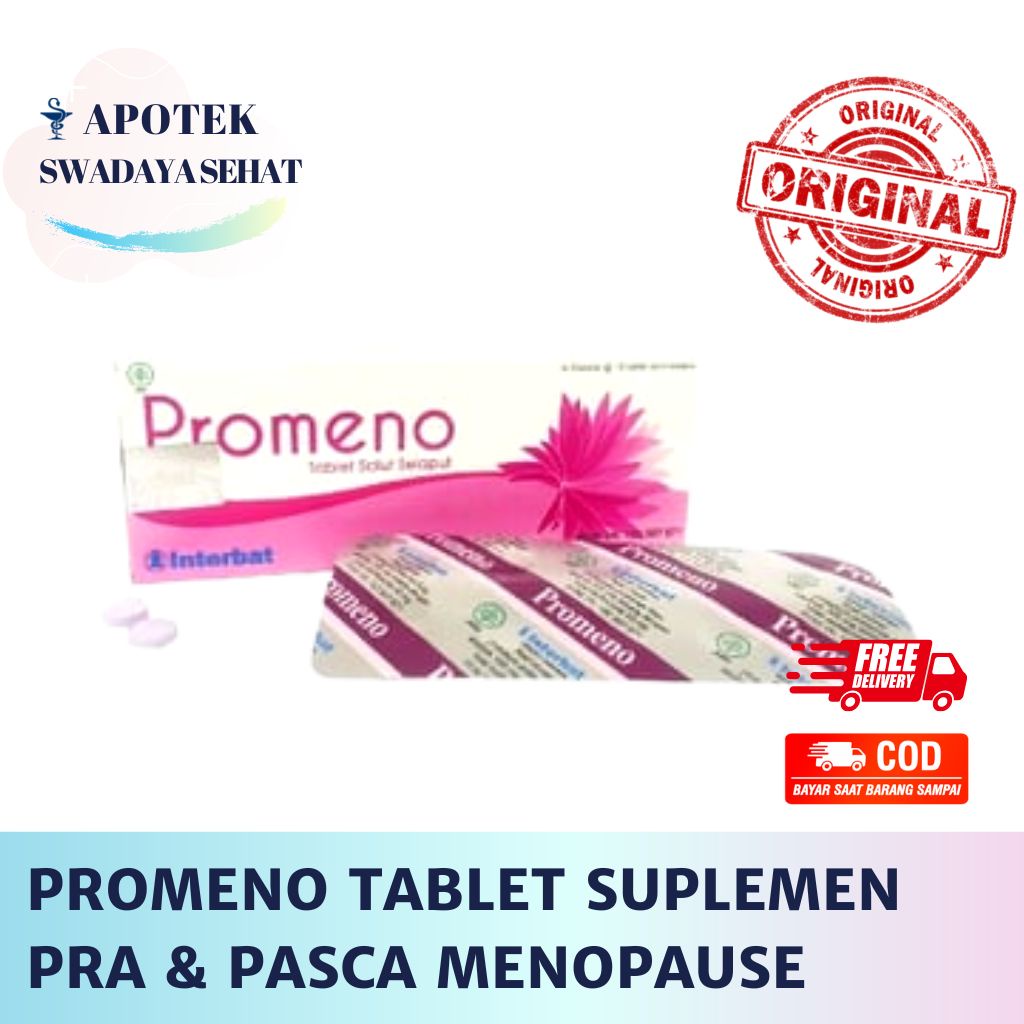 PROMENO Strip Tablet - Suplemen Pre Pasca Menopause Sebelum Sesudah Kesehatan Wanita