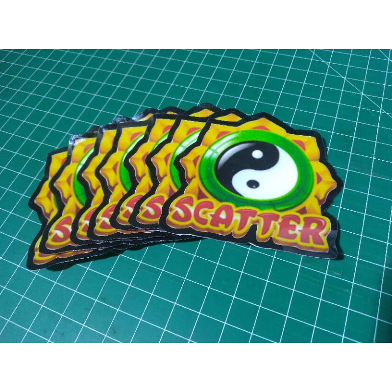 (BUKAN CHIP) Sticker print scatter Domino Satuan