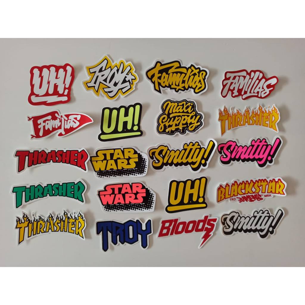 

sticker distro satuan random murah banget stiker brand