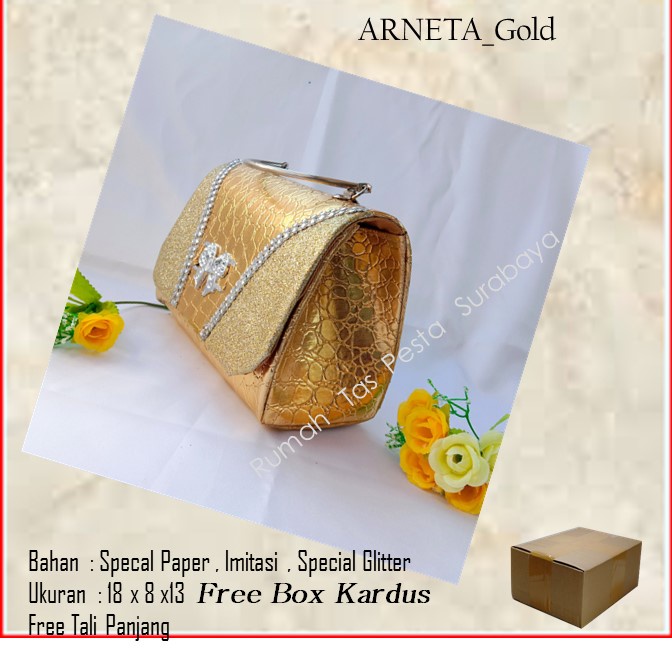 Tas Elegan ,Tas Slempang,Tas Etnik,ARNETA_Gold