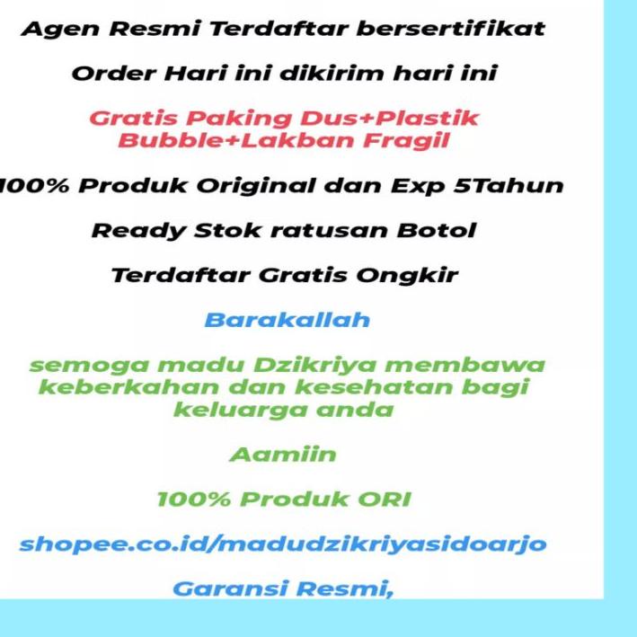 

【Penjualan Terbaik】(Agen resmi)Madu Dzikriya original
