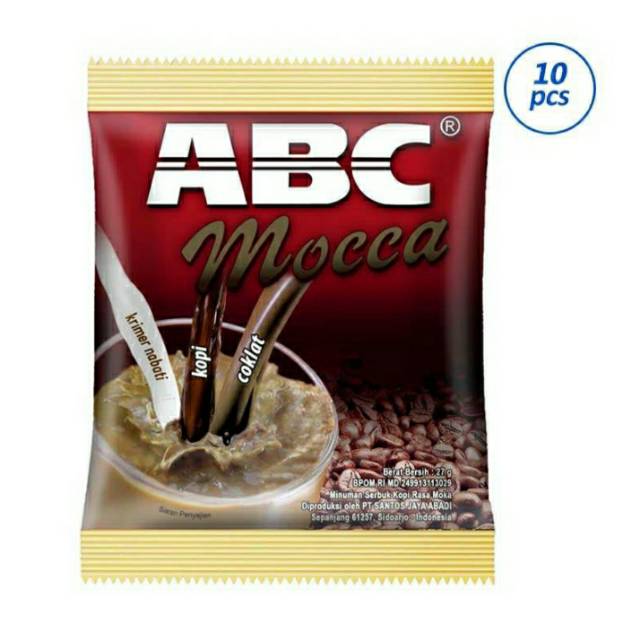 

Kopi ABC Mocca renceng isi 10 sachet x 27gr