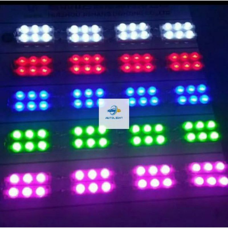 Lampu Strip LED Modul Sampin Bak Kolong Truck Mobil 6 Mata Super SMD 12 Volt &amp; 24 Volt