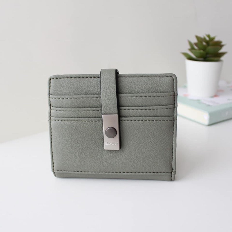 HARUICA L5-002 dompet kartu ( READY STOCK BESTSELLER )-Olive Green