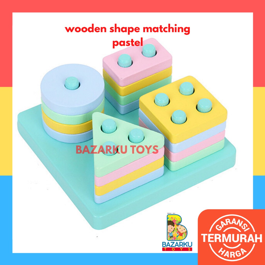 pastel wooden toys