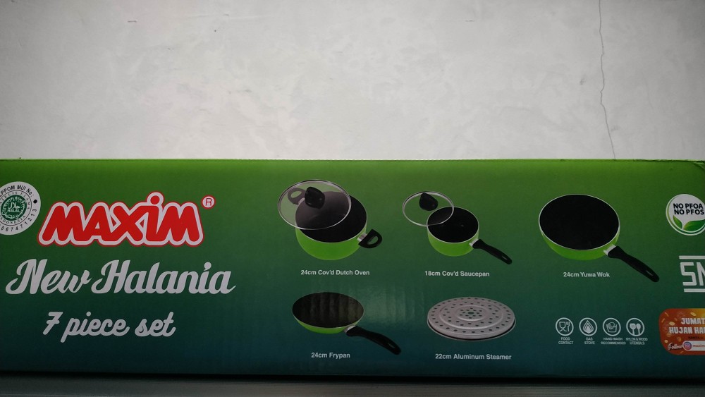 Panci Maxim Tebal New Halania 7 In 1 Original Teflon Cookware
