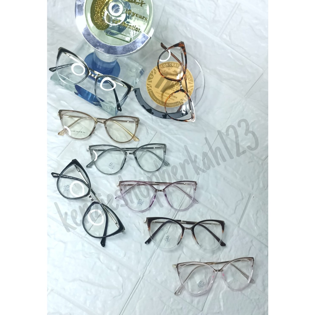 5234 KACAMATA BINGKAI PERESEGI BESAR WANITA FASHION TREND KOREA / KACAMATA PRIA WANITA NEW MODEL 202