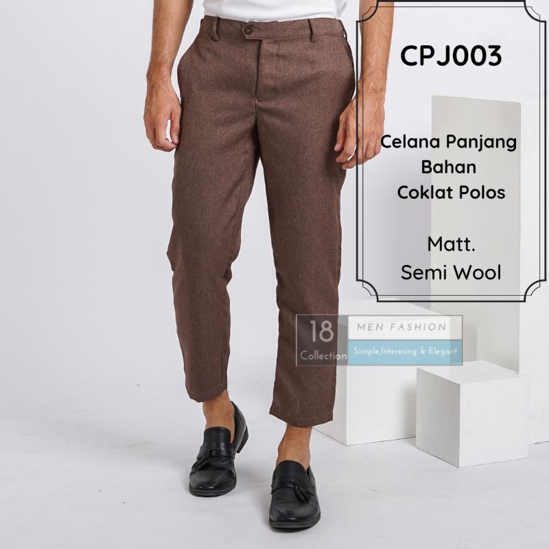 Simple Trousers Angkle Pants Premium / Celana Panjang Kerja Pria Polos / Celana Bahan Kantoran
