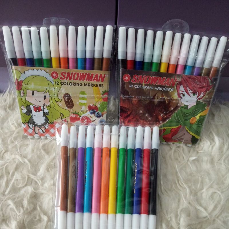 

Spidol Snowman 12 Warna / Coloring Marker Pencil Type