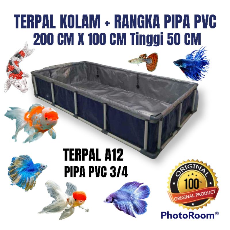 TERPAL KOLAM RANGKA PIPA PVC / TERPAL KOLAM MURAH / KOLAM TERPAL / TERPAL A12 / TERPAL SEMI KARET / 